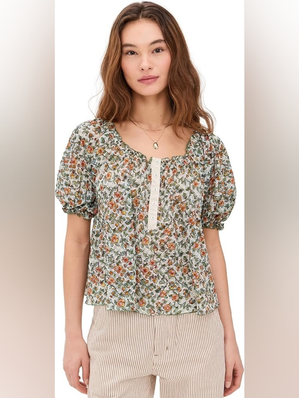 Free People Women's Astra Peasant Top Size XS NWT